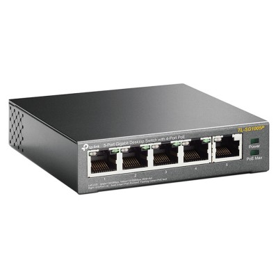 PoE-комутатор TP-Link TL-SG1005P 5-портовий з 4 PoE+ портами некерований