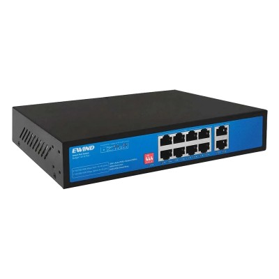 Неуправляемый гигабитный 10-портовый PoE-коммутатор Ewind EW-S1910CG-AP с 8 портами PoE