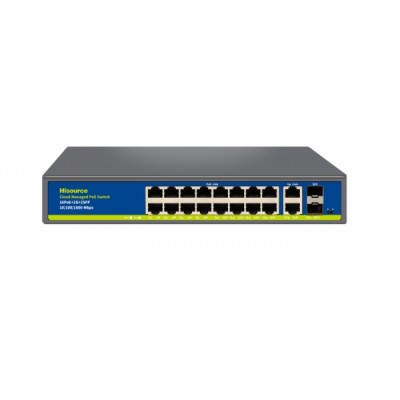 Управляемый 20-портовый PoE-коммутатор Hi-S21-16GP2G2S с 16 портами PoE
