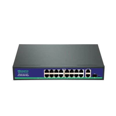 Неуправляемый 19-портовый PoE-коммутатор Hi-F1621GBL-C с 16 портами PoE