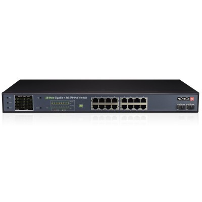 Некерований PoE-комутатор Provision-ISR PoES-16250GCL+2SFP з 16 портами PoE