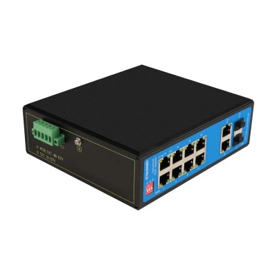 Промышленный 12-портовый PoE-коммутатор Ewind EW-PIS1712-8FE с 8 портами PoE и 2 портами SFP Промышленный 12-портовый PoE-коммутатор Ewind EW-PIS1712-8FE с 8 портами PoE и 2 портами SFP