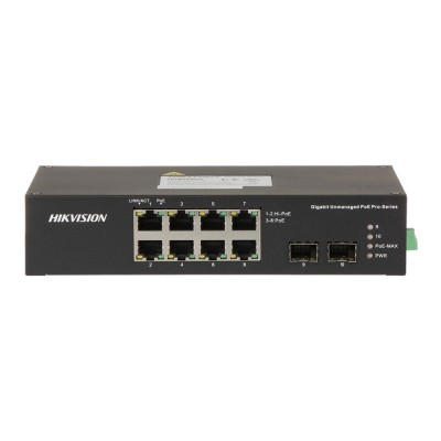 PoE-комутатор Hikvision DS-3T0510HP-E/HS 8-портовий некерований PoE-комутатор Hikvision DS-3T0510HP-E/HS 8-портовий некерований