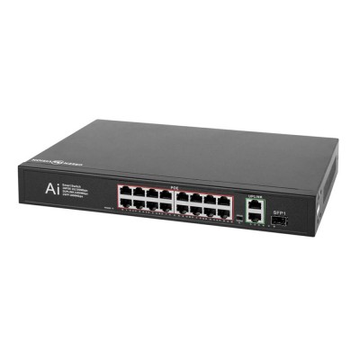 Коммутатор сетевой GreenVision POE GV-010-D-16+2 PG+1 SFP Коммутатор сетевой GreenVision POE GV-010-D-16+2 PG+1 SFP