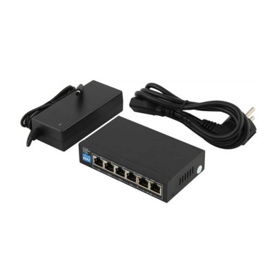PoE-комутатор FoxGate S6004G-G2-AI POE Watchdog 6-портовий некерований PoE-комутатор FoxGate S6004G-G2-AI POE Watchdog 6-портовий некерований