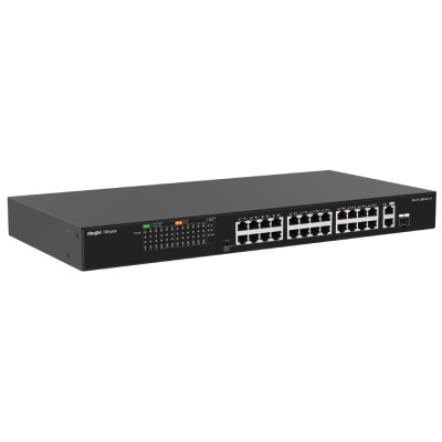 Некерований PoE-комутатор Ruijie Reyee RG-ES126FGS-LP 1 Combo гігабітний з 24 портами PoE