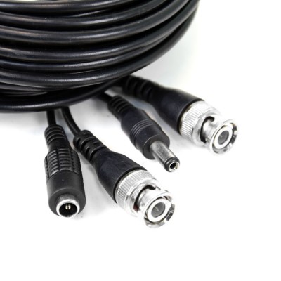 Кабель BNC-рower cable A 15 м (BNC+DC/BNC+DC) для передавання відеосигналу та живлення