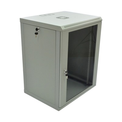 Шафа серверна SteelNet 15U 600 x 500 для мережевого обладнання (скло, сірий) Шафа серверна SteelNet 15U 600 x 500 для мережевого обладнання (скло, сірий)