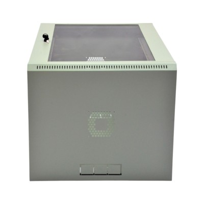 Шафа серверна SteelNet 15U 600 x 500 для мережевого обладнання (скло, сірий)