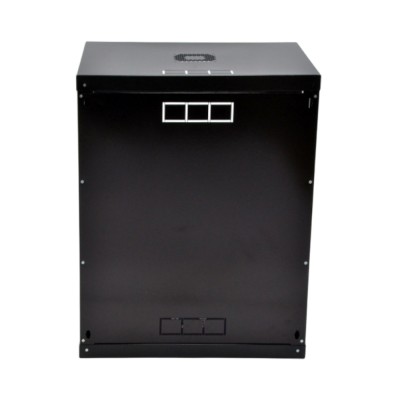 Шафа серверна SteelNet 15U 600 x 500 для мережевого обладнання (скло, чорний)
