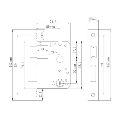 Розумний дверний біометричний замок SEVEN LOCK SL-7740BF black (врізна частина 5050) Розумний дверний біометричний замок SEVEN LOCK SL-7740BF black (врізна частина 5050)