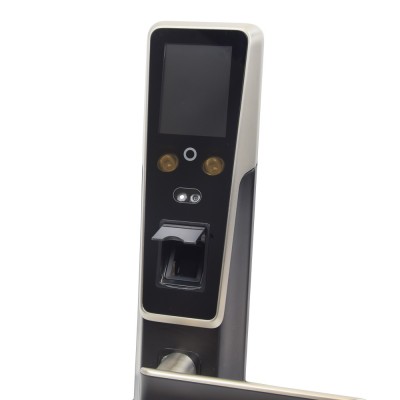 Smart замок ZKTeco ZM100 right для правых дверей со сканированием лица и считывателем отпечатка пальца