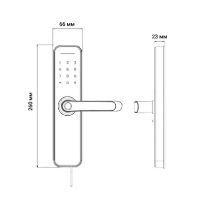 Розумний дверний біометричний замок SEVEN LOCK SL-7740BF black (врізна частина 5050) Розумний дверний біометричний замок SEVEN LOCK SL-7740BF black (врізна частина 5050)