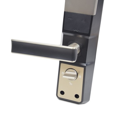 Smart замок ZKTeco ZM100 right для правых дверей со сканированием лица и считывателем отпечатка пальца