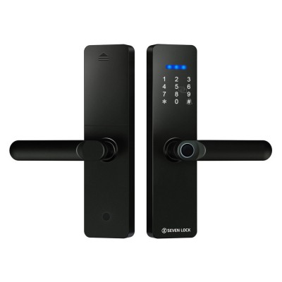 Розумний дверний біометричний замок SEVEN LOCK SL-7740BF black (врізна частина 5050) Розумний дверний біометричний замок SEVEN LOCK SL-7740BF black (врізна частина 5050)