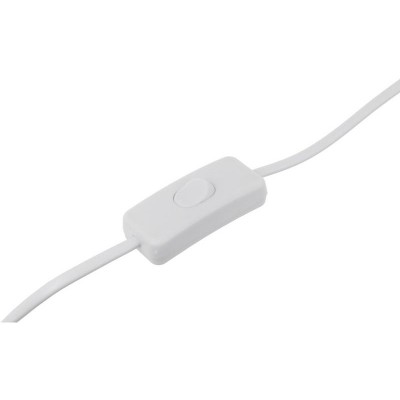 Шнур з вилкою та перемикачем e.wire.switch/plug.white, білий, 2x0.75, 1,5м
