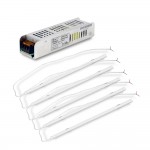 Комплект из 5-ти светильников LED линейных 450мм 10Вт 6500K Faraday Electronics + Блок питания Full Energy BGL1-12V60W 12В/5А/60Вт Комплект из 5-ти светильников LED линейных 450мм 10Вт 6500K Faraday Electronics + Блок питания Full Energy BGL1-12V60W 12В/5А/60Вт