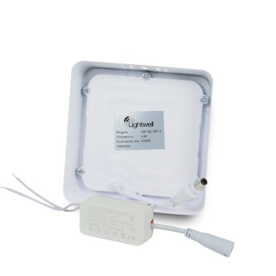 Комплект із 3-х світильників світлодіодних LIGHTWELL LW-SQ-SRF-6 6 W квадрат, накладний Комплект із 3-х світильників світлодіодних LIGHTWELL LW-SQ-SRF-6 6 W квадрат, накладний