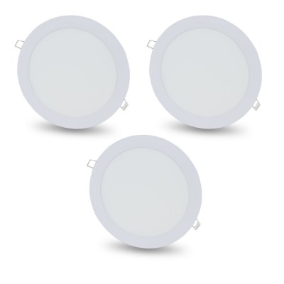 Комплект із 3-х світильників світлодіодних LIGHTWELL LW-R-RCD-18 18 W коло, вбудований Комплект із 3-х світильників світлодіодних LIGHTWELL LW-R-RCD-18 18 W коло, вбудований