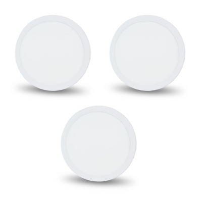 Комплект из 3-х светильников светодиодных LIGHTWELL LW-R-SFR-18 18 W круг, накладной