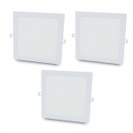 Комплект из 3-х светильников светодиодных LIGHTWELL LW-SQ-RCD-18 18 W квадрат, встроенный Комплект из 3-х светильников светодиодных LIGHTWELL LW-SQ-RCD-18 18 W квадрат, встроенный