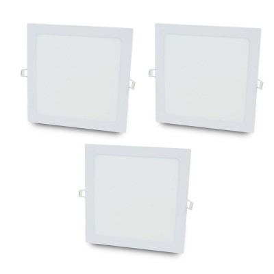 Комплект из 3-х светильников светодиодных LIGHTWELL LW-SQ-RCD-18 18 W квадрат, встроенный