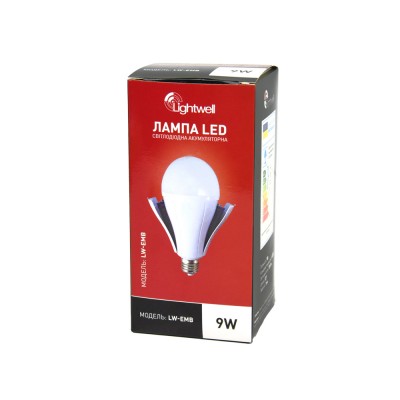 Лампа LED акумуляторна Lightwell 9Вт Е27 LW-EMB-9W