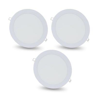 Комплект із 3-х світильників світлодіодних LIGHTWELL LW-R-RCD-12 12 W коло, вбудований Комплект із 3-х світильників світлодіодних LIGHTWELL LW-R-RCD-12 12 W коло, вбудований