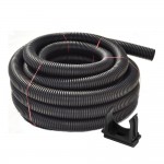 Комплект: гофротруба стандартна ДКС ПВД D 32 (25 м) чорна + кліпси для гофри 32 мм (50 шт/уп) чорні