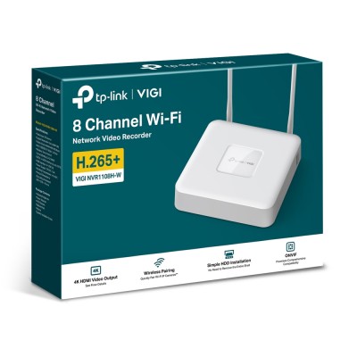 IP-видеорегистратор 8-канальный TP-Link VIGI NVR1108H-W с Wi-Fi для систем видеонаблюдения