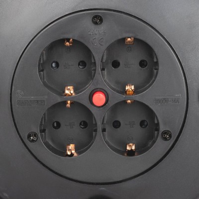 Подовжувач на котушці LP 15м (ПВС 3*0.75), 4 гнізда із заземлювальним контактом до 2.2 кВт