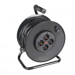 Подовжувач на котушці LP 50м (ПВС 3*1,5), 4 гнізда із заземлювальним контактом до 3.5 кВт