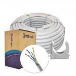 Комплект: Звита пара OK-Net КПВ-ВП (350) 4*2*0,51 (U/UTP-cat.5Е), (UTP медь внутренний) бухта 100м + Гофротруба Light ДКС ПВХ D 32 (25 м) сіра + Кліпса для гофри 32 мм (50 шт/уп) сіра Комплект: Звита пара OK-Net КПВ-ВП (350) 4*2*0,51 (U/UTP-cat.5Е), (UTP медь внутренний) бухта 100м + Гофротруба Light ДКС ПВХ D 32 (25 м) сіра + Кліпса для гофри 32 мм (50 шт/уп) сіра