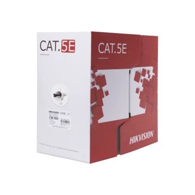 Кабель витая пара UTP CAT 5E Hikvision DS-1LN5EO-UU/E (бухта 305м)
