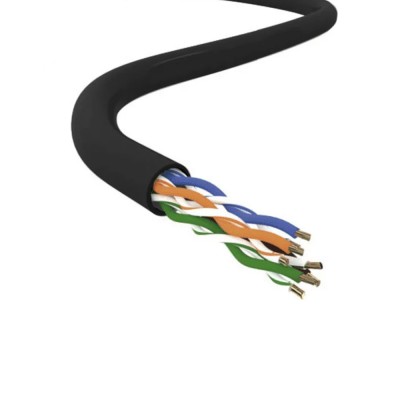 Кабель УкрПожКабель КППт-ВП (100) 4х2х0,51 (UTP-cat 5E, мідь, зовнішній з тросом) 1м