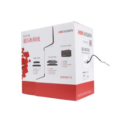 Кабель вита пара UTP CAT 5E Hikvision DS-1LN5EO-UU/E (бухта 305м)