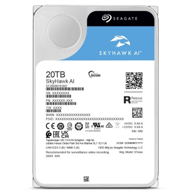 Жесткий диск 20TB Seagate SkyHawk AI ST20000VE003 для видеонаблюдения