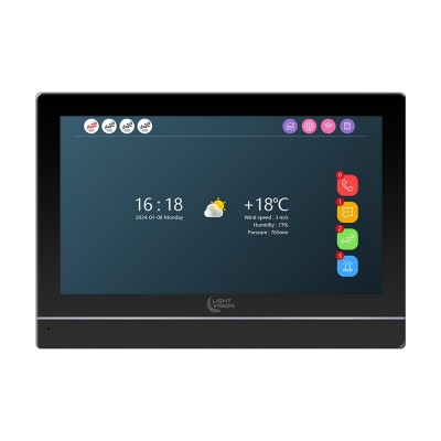 Комплект відеодомофона Light Vision: домофон 7" WiFi Tuya MADRID FHD Black та відеопанель 2Mp RIO FHD Black