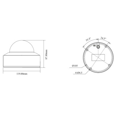 IP-відеокамера 6Mp TVT TD-9561E4B-A(D/PE/AW2) White f=2.8mm, ІЧ+LED-підсвічування, з мікрофоном