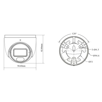 IP-відеокамера 6Mp TVT TD-9564E4B-A(D/PE/AW2) White f=2.8mm, ІЧ+LED-підсвічування, з мікрофоном