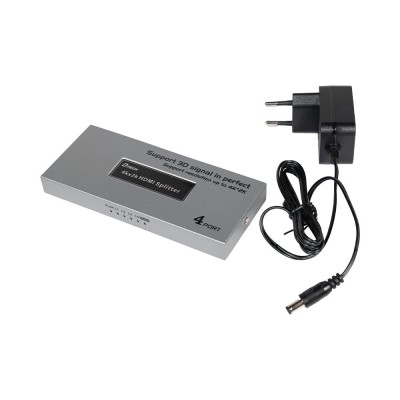 Разветвитель видеосигнала 4K HDMI 1x4 Dtech DT-7144A(MS) Разветвитель видеосигнала 4K HDMI 1x4 Dtech DT-7144A(MS)