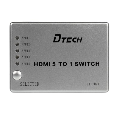 Комутатор 4K@30Hz HDMI 5x1 Dtech DT-7021 (MS) Комутатор 4K@30Hz HDMI 5x1 Dtech DT-7021 (MS)