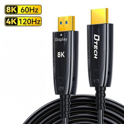 Кабель оптичний HDMI 2.1 100m Dtech DT-HOF8100 Кабель оптичний HDMI 2.1 100m Dtech DT-HOF8100