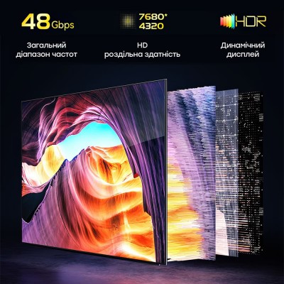 Кабель оптичний HDMI 2.1 100m Dtech DT-HOF8100 Кабель оптичний HDMI 2.1 100m Dtech DT-HOF8100