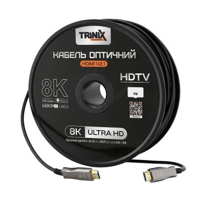 Кабель HDMI V2.1 оптичний 40м Trinix (AOC-HDMI8k-40m)