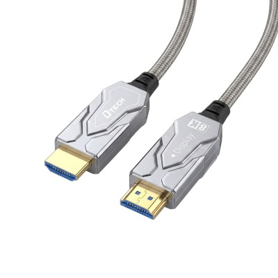 Кабель оптичний армований HDMI 2.1 100m Dtech DT-HF8100K Кабель оптичний армований HDMI 2.1 100m Dtech DT-HF8100K