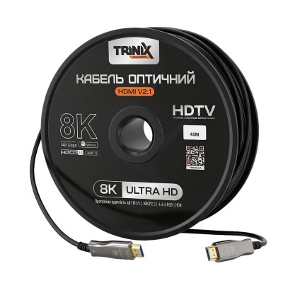 Кабель HDMI V2.1 оптичний 45м Trinix (AOC-HDMI8k-45m)