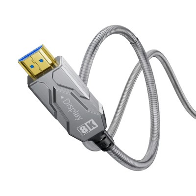 Кабель оптичний армований HDMI 2.1 70m Dtech DT-HF8070K Кабель оптичний армований HDMI 2.1 70m Dtech DT-HF8070K