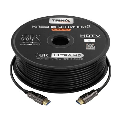 Кабель HDMI V2.1 оптичний 50м Trinix (AOC-HDMI8k-50m)