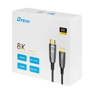 Кабель оптичний HDMI 2.1 100m Dtech DT-HOF8100 Кабель оптичний HDMI 2.1 100m Dtech DT-HOF8100
